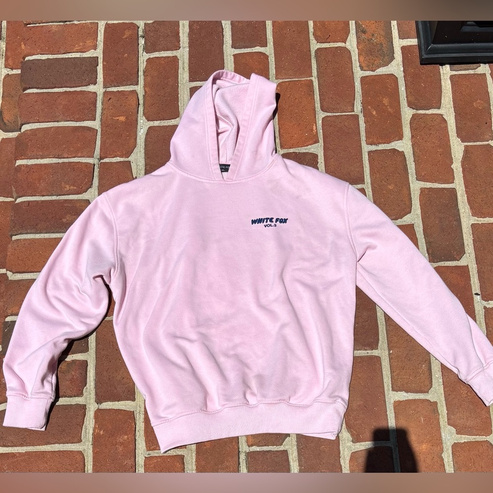 White Fox Pink Hoodie